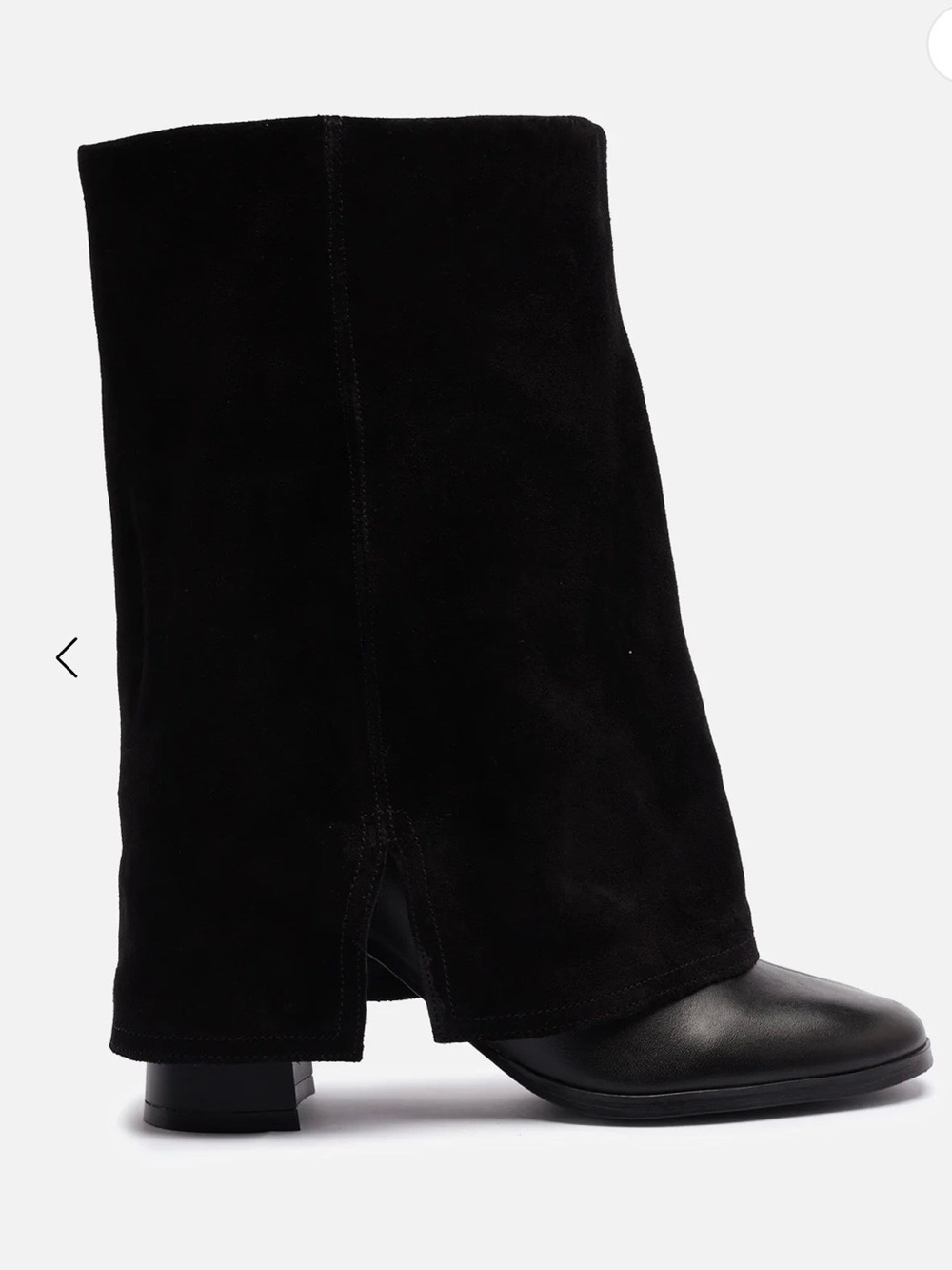 NWOB Women’s ArezzoHarper Mid Block Leather Boot Black Size 5